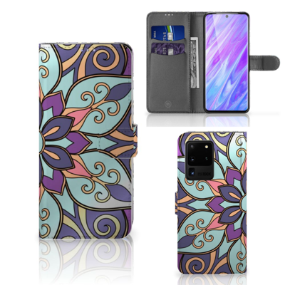 Samsung Galaxy S20 Ultra Hoesje Purple Flower Samsung Galaxy S20 Ultra Hoesje Purple Flower