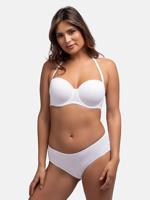 Balconette BH - Strapless - Michelle - Bh met verwijderbare bandjes - Wit - Zwart - Huidskleur - 70D - 70D - thumbnail