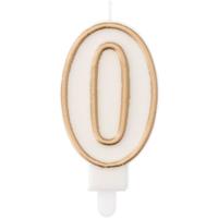 Cijferkaars &apos;0&apos; Wit Goud Chique (9cm) - thumbnail