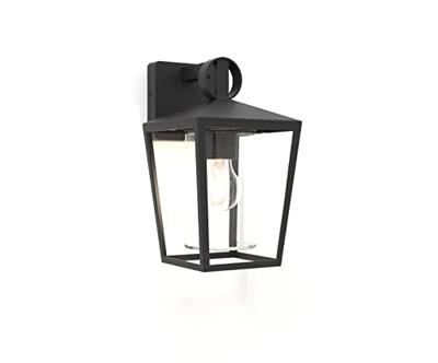 Buitenlamp voordeur e27 glas metaal &apos;West&apos; vierkant ontwerp 28 cm - thumbnail