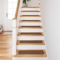 VidaXL Antislip trapmatten latex achterkant 15 pcs geel 75 x 20 cm pp - thumbnail