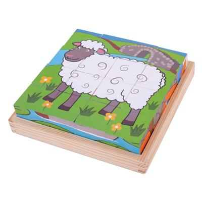 Bigjigs houten blokpuzzel boerderijdieren Bigjigs houten blokpuzzel boerderijdieren
