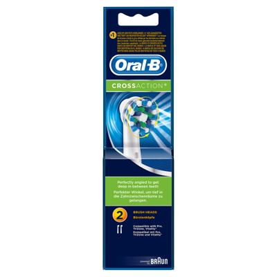 Oral-B CrossAction Vervangende Borstelkoppen 2 keer Oral-B CrossAction Vervangende Borstelkoppen 2 keer