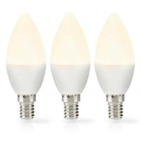 Nedis LBE14C352P3 Led-lamp E14 Kaars 4.9 W 470 Lm 2700 K Warm Wit Frosted 3 Stuks - thumbnail