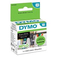 DYMO S0722530 Rol met etiketten 25 x 13 mm Papier Wit 1000 stuk(s) Permanent hechtend Universele etiketten - thumbnail