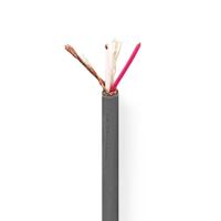 Nedis COTR15010GY100 Microfoonkabel 2x 0.23 Mm&sup2; Koper 100.0 M Rond Pvc Donkergrijs Rol - thumbnail