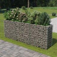 Gabion plantenbak verhoogd 270x50x100 cm gegalvaniseerd staal - thumbnail
