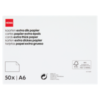 HEMA Correspondentiekaarten A6 - 50 stuks (wit) - thumbnail