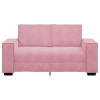 Tweezitsbank 120 cm fluweel roze - thumbnail