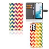 Samsung Galaxy A23 | Telefoon Hoesje | Zigzag Multi Color - thumbnail