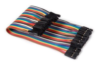 Whadda WPA429 Jumperkabel [40x Draadbrug-bus - 40x Draadbrug-bus] 15.00 cm Bont