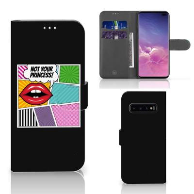 Samsung Galaxy S10 Plus | Wallet Case | met Pasjes | Popart Princess Samsung Galaxy S10 Plus | Wallet Case | met Pasjes | Popart Princess