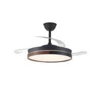 CristalRecord Plafondventilator Ecoro Ø 106 cm hout zwart - thumbnail