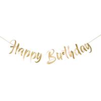 Letterslinger happy birthday goud - thumbnail