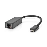 USB-netwerkadapter | USB 3.2 Gen 1 | 2.5 Gbps | USB-C Male | RJ45 Female | 0.20 m | Rond | Vernikkeld | Vertind-Koper | Zwart - thumbnail
