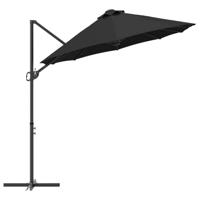 Tuin Cantilever Parasol met slot Zwart Large Poedergecoat staal - thumbnail