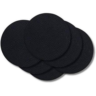 Cookinglife Onderzetters - Vegan leer - Zwart - ø 10 cm - 6 Stuks Cookinglife Onderzetters - Vegan leer - Zwart - ø 10 cm - 6 Stuks