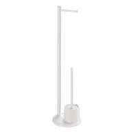 Toiletborstelhouder Sapho White Line Vrijstaand met Toiletrolhouder Wit - thumbnail