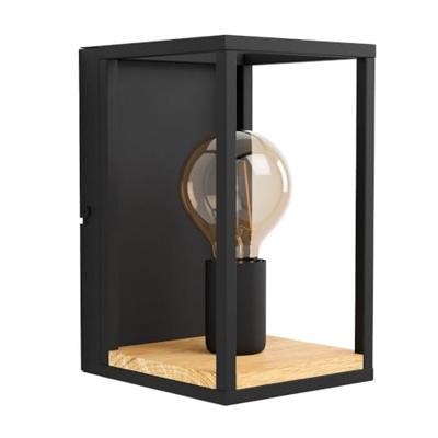 Eglo WandlampLibertad zwart met hout - 99796