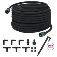 VidaXL Druppelslang 0,6&apos;&apos; 50 m rubber zwart - thumbnail