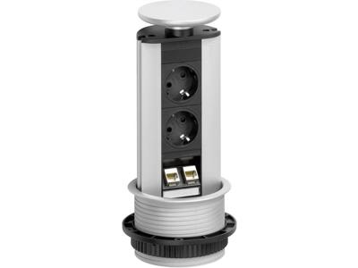 EVOline 93100314 Stekkerdoostoren 2-voudig Zwart, Zilver Randaarde stekker 1 stuk(s) EVOline 93100314 Stekkerdoostoren 2-voudig Zwart, Zilver Randaarde stekker 1 stuk(s)