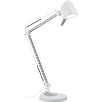 LED Bureaulamp 5W - Dimbaar & Aanpasbare Kleur - Mat Wit Aluminium - thumbnail