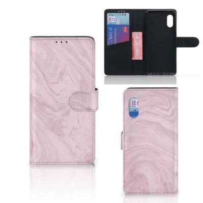 Samsung Xcover Pro | Bookcase | Marble Pink - Origineel Cadeau Vriendin