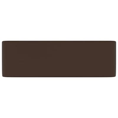 Wastafel 41x30x12 cm keramiek mat donkerbruin Wastafel 41x30x12 cm keramiek mat donkerbruin