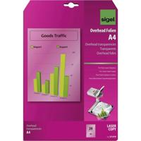 Sigel LF619 LF619 Folie voor overheadprojectoren DIN A4 Laser (zwart/wit), Kopiëren (zwart/wit), Laser (kleur), Kopiëren (kleur) Transparant 20 stuk(s) - thumbnail