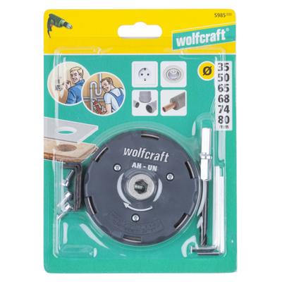 Wolfcraft Verstelbare gatzaag | LS | Ø35, 50, 65, 68, 74, 80mm (AH-UN) | 1 stuk - 5985000