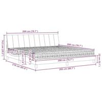 Bed met matras "Hanko" stof blauw 200x200 cm - thumbnail