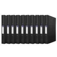 Ringband OXFORD Urban A4 rug 40mm 2 rings o-mech Ø 30mm opaak zwart | 10 stuks - thumbnail