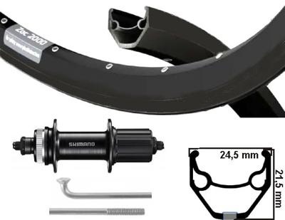 Kgs achterwiel zwart 28/29 inch 622 zac2000 zw/zw/rvs cas 8-10 centerl