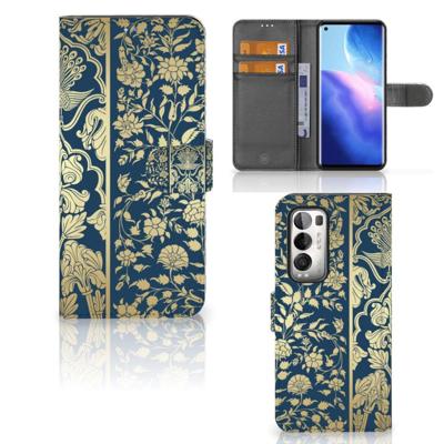 OPPO Find X3 Neo 5G Hoesje Beige Flowers OPPO Find X3 Neo 5G Hoesje Beige Flowers