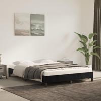 Bedframe zonder matras 140x200 cm fluweel zwart - thumbnail