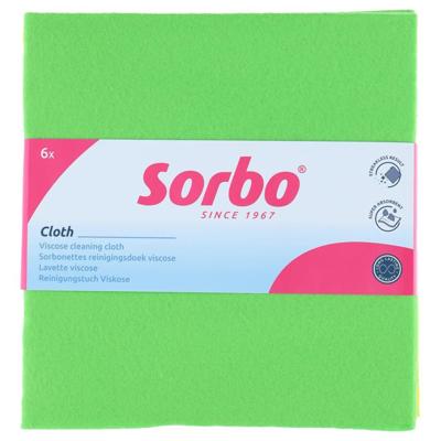 Sorbo viscosedoeken gekleurd 38x40cm Sorbo viscosedoeken gekleurd 38x40cm