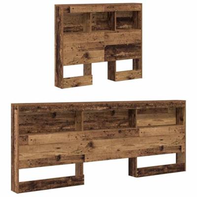 Opberghoofdbord met plank Oud hout 90 cm Bewerkt hout