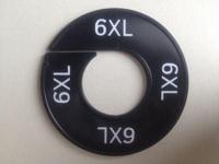 Maatring 9cm zwart/wit 6XL - thumbnail