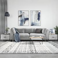 Salontafels 2 st 50x50x40 cm bewerkt hout betongrijs - thumbnail