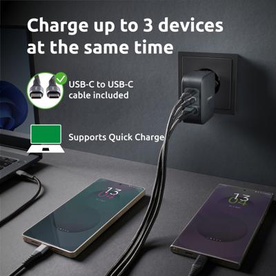 Oplader INTENSO GaN W100ACC Zwart 100 W