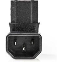 Nedis Verlengstekker | IEC-320-C13 | IEC-320-C14 | 90° Gehoekt | Vernikkeld | PVC | Zwart | Doos | 1 Stuks - CEGB1190BK - thumbnail