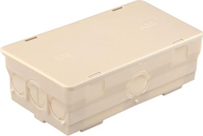 ABB - Lasdoos - Kabeldoos - Hafobox - Rechthoek - Opbouw - Incl. Deksel - 125x70x45mm - Wit