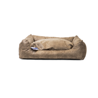 Let's Sleep Sweet Dreams Hondenmand Met Kussen L Taupe - thumbnail