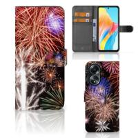 OPPO A58 4G | Wallet Case | met Pasjes | Vuurwerk - thumbnail