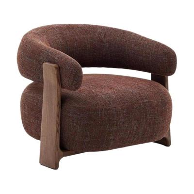 Kave Home Granite fauteuil chenille Bruin/walnoot