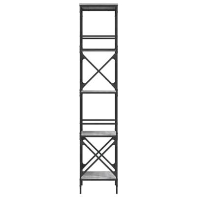 Boekenkast 5-laags 59x35x171 cm bewerkt hout grijs sonoma eiken