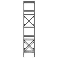Boekenkast 5-laags 59x35x171 cm bewerkt hout grijs sonoma eiken - thumbnail
