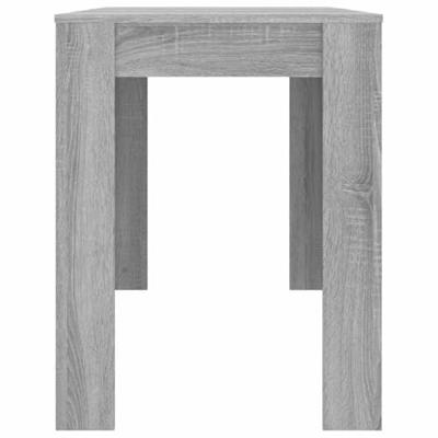 Eettafel 120x60x76 cm bewerkt hout grijs sonoma eikenkleurig Eettafel 120x60x76 cm bewerkt hout grijs sonoma eikenkleurig