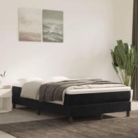 Boxspring met matras fluweel zwart 120x200 cm - thumbnail