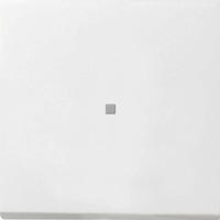 Gira F100 drukvlak controleschakelaar eenpolig zuiverwit glanzend - thumbnail